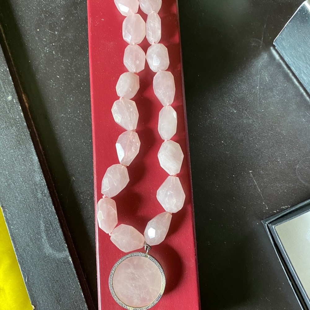 Genuine Rose Quartz Necklace